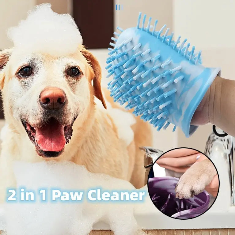 2 In 1 Dog Paw Cleaner Cup Soft Pet Dog Foot Cleaning Washer Brush Cup Portable Pet Foot Washer Paw Clean Brush Foot Cleaning Bucket Pet Products KuroshiroOnline