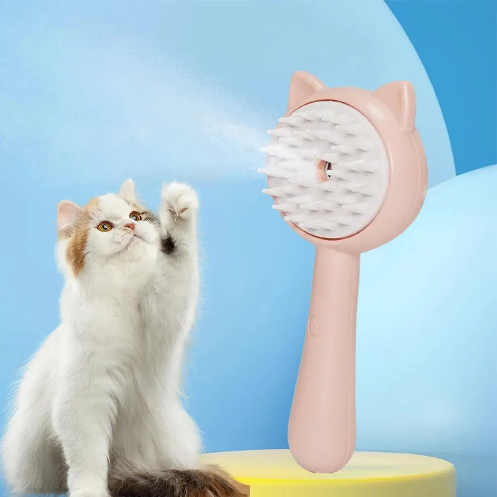 Hair Cleaning Brush With Mist Multifunctional Cat Grooming Brush Rechargeable Self Cleaning Slicker Brush For Pets Dogs & Catsb Pet Products KuroshiroOnline