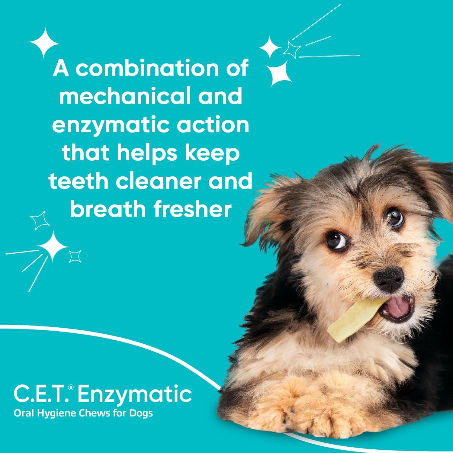 C.E.T. Enzymatic Oral Hygiene Chews for Dogs Beef 8.4 Ounces