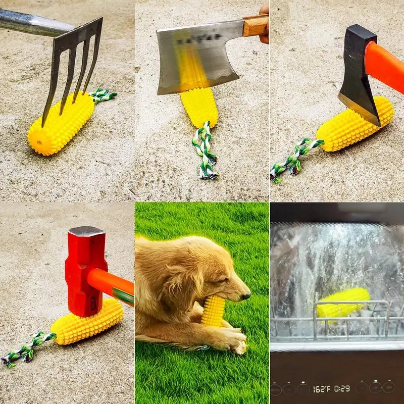 PROKEl Dog Chew Toys Corn Stick Toy For Smal  MediumLarge Breed 5.8   Squeak Corn Stick Ropetoy KuroshiroOnline