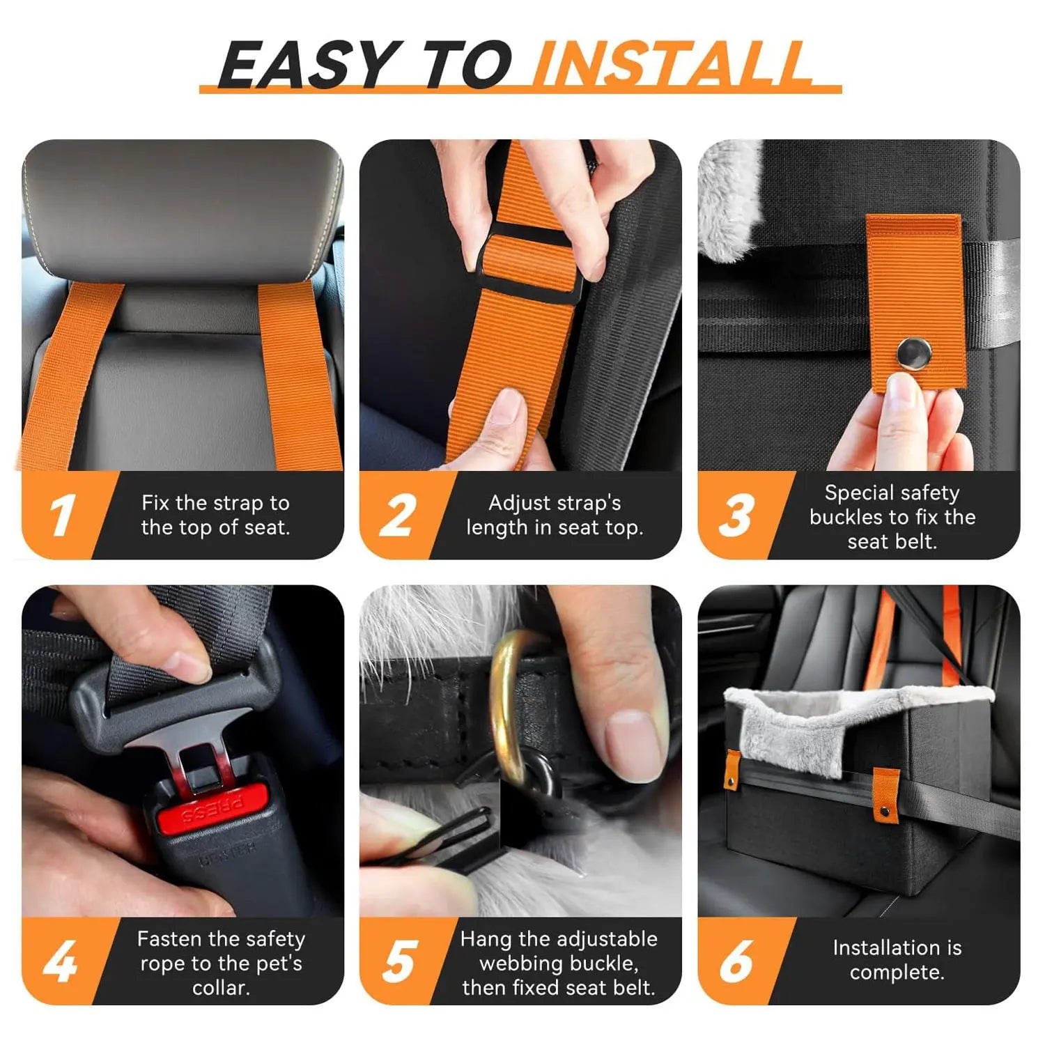 Portable Dog Car Seat KuroshiroOnline