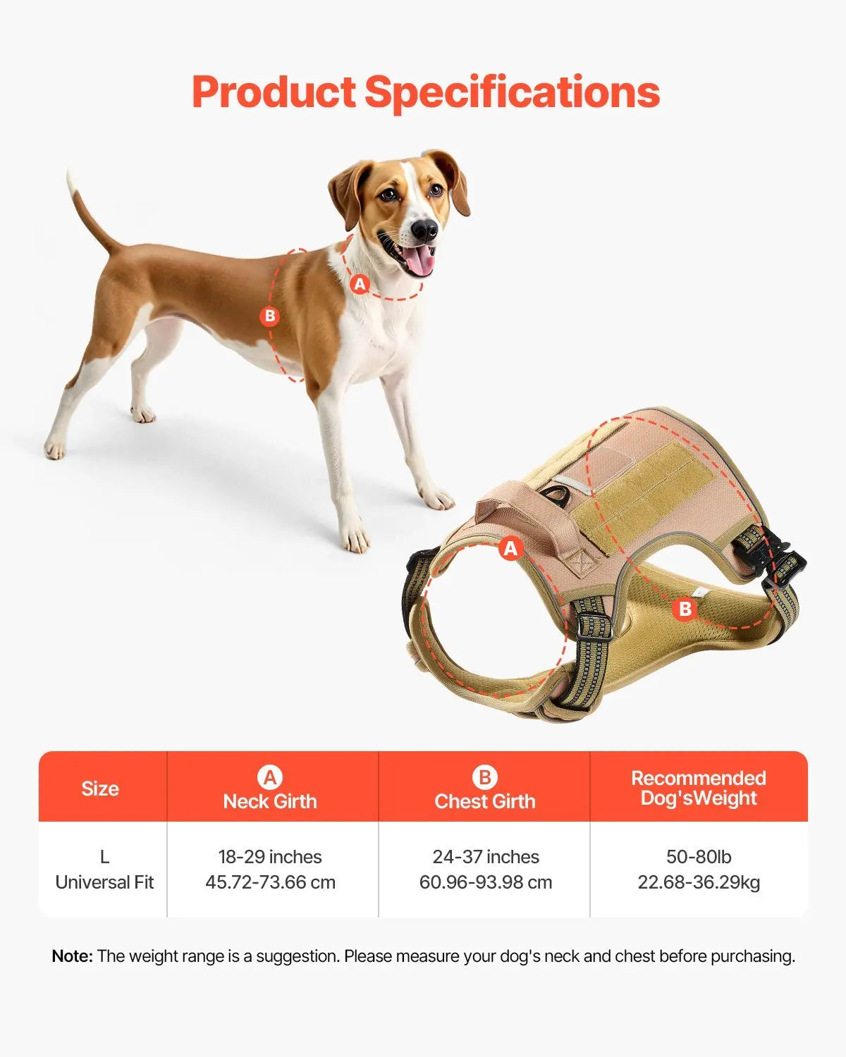 Dog Harness For Large Dogs No Pull Tactical Dog Harness Adjustable Pet Vest KuroshiroOnline
