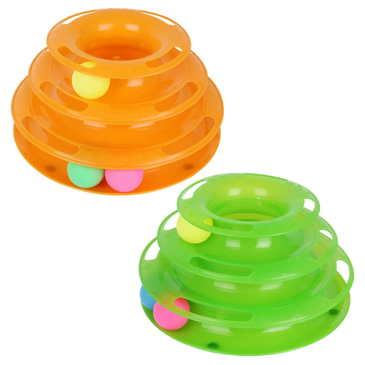 Pet Cat Crazy Ball Disk Interactive Toys Amusement Plate Trilaminar Funny Toy KuroshiroOnline