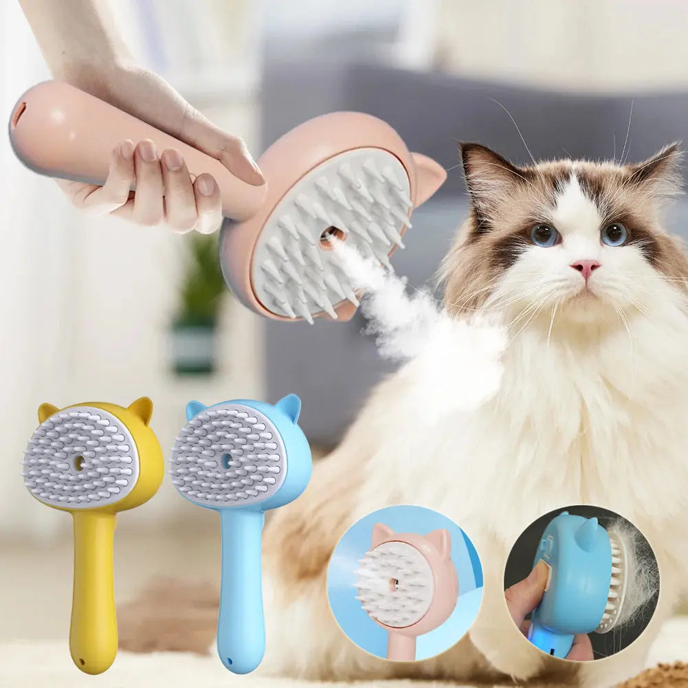 Hair Cleaning Brush With Mist Multifunctional Cat Grooming Brush Rechargeable Self Cleaning Slicker Brush For Pets Dogs & Catsb Pet Products KuroshiroOnline
