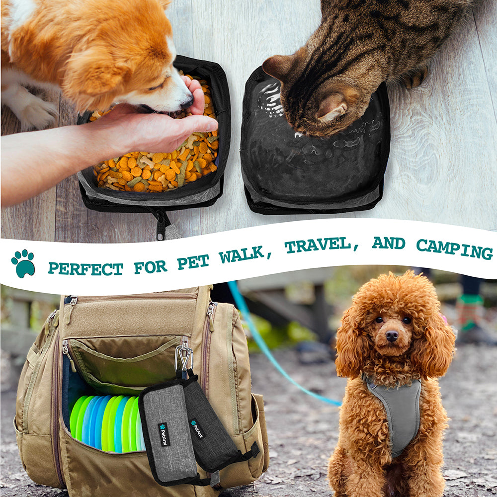 Travel Collapsible Dog Bowl Foldable Expand Water Dish for Pet Cat Food Hiking