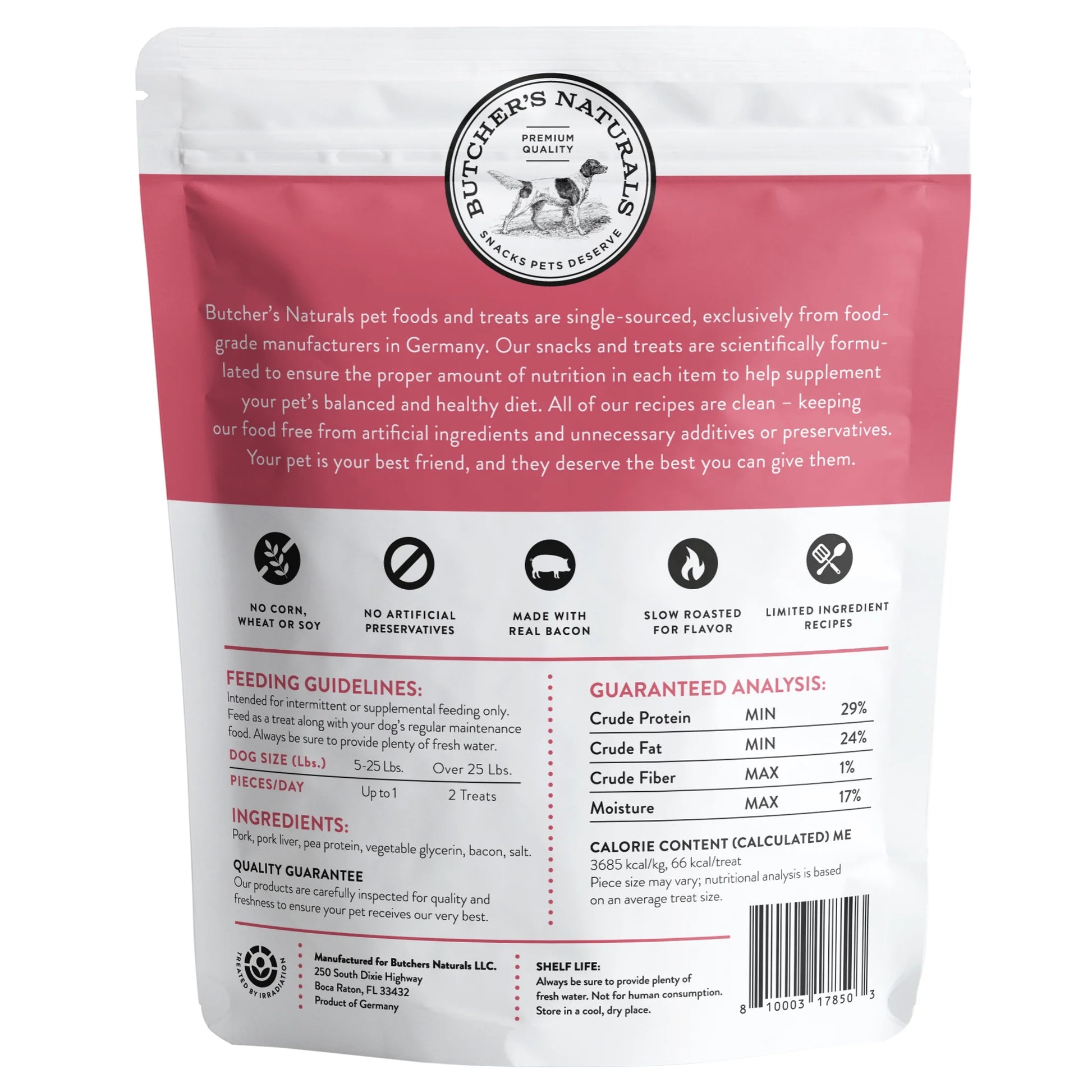 Butcher’S Naturals Pork Flavored Jerky Treats for Dogs, 16 Oz