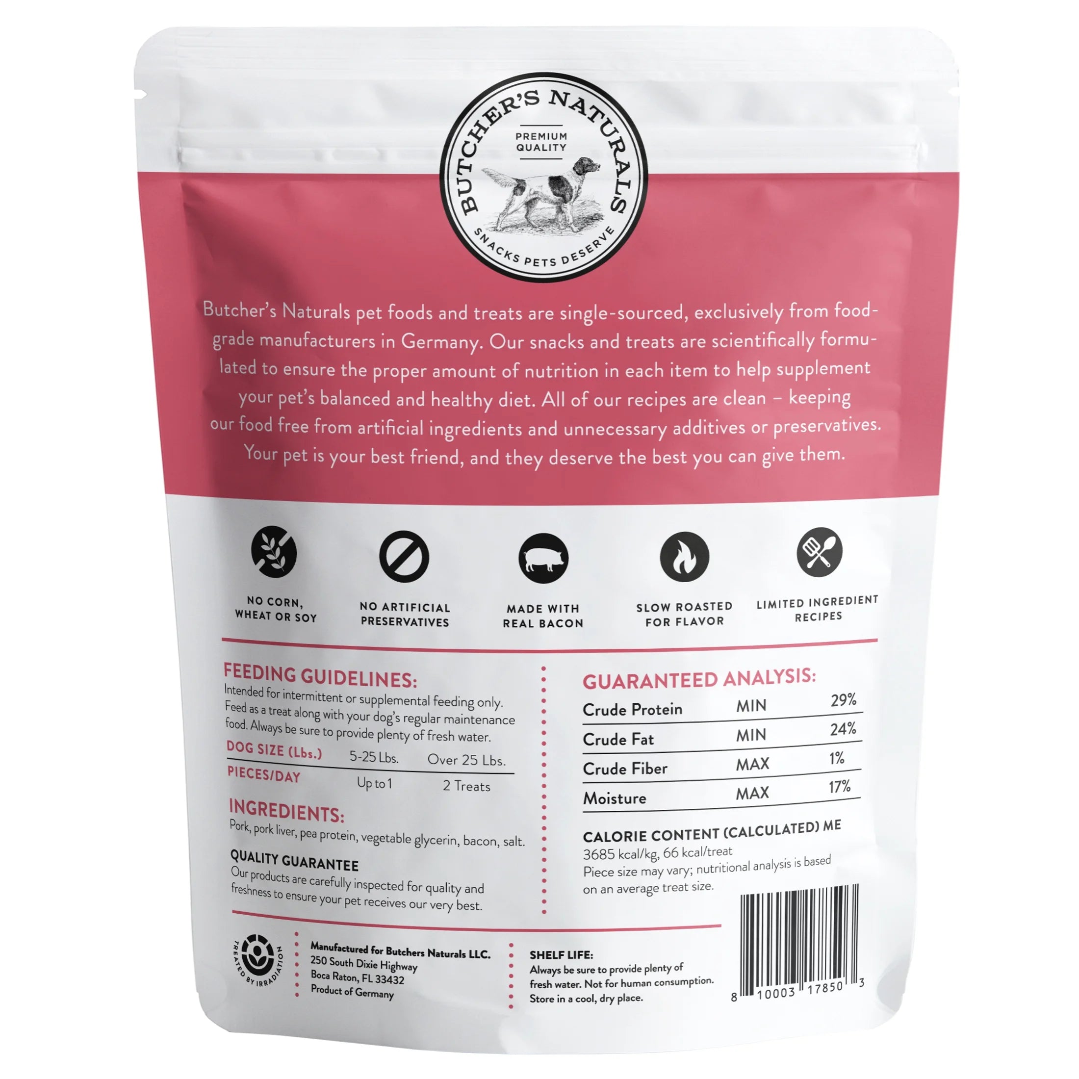 Butcher’S Naturals Pork Flavored Jerky Treats for Dogs, 16 Oz