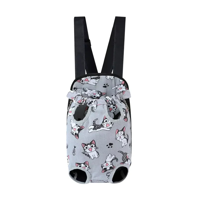 Adjustable Cat Carrier Bag Pet Double Shoulder Backpack