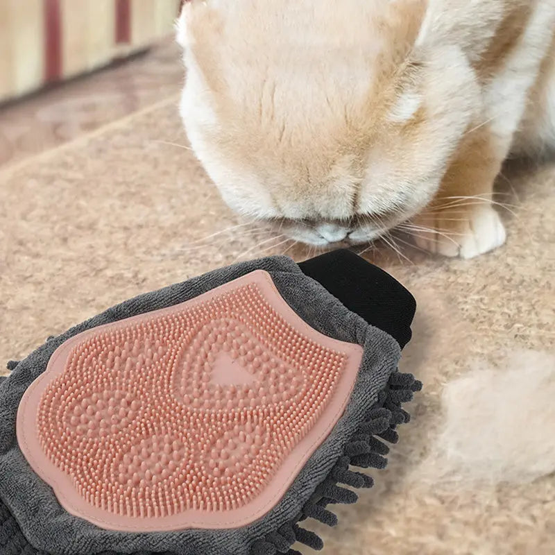 2-in-1 Pet Grooming Gloves KuroshiroOnline