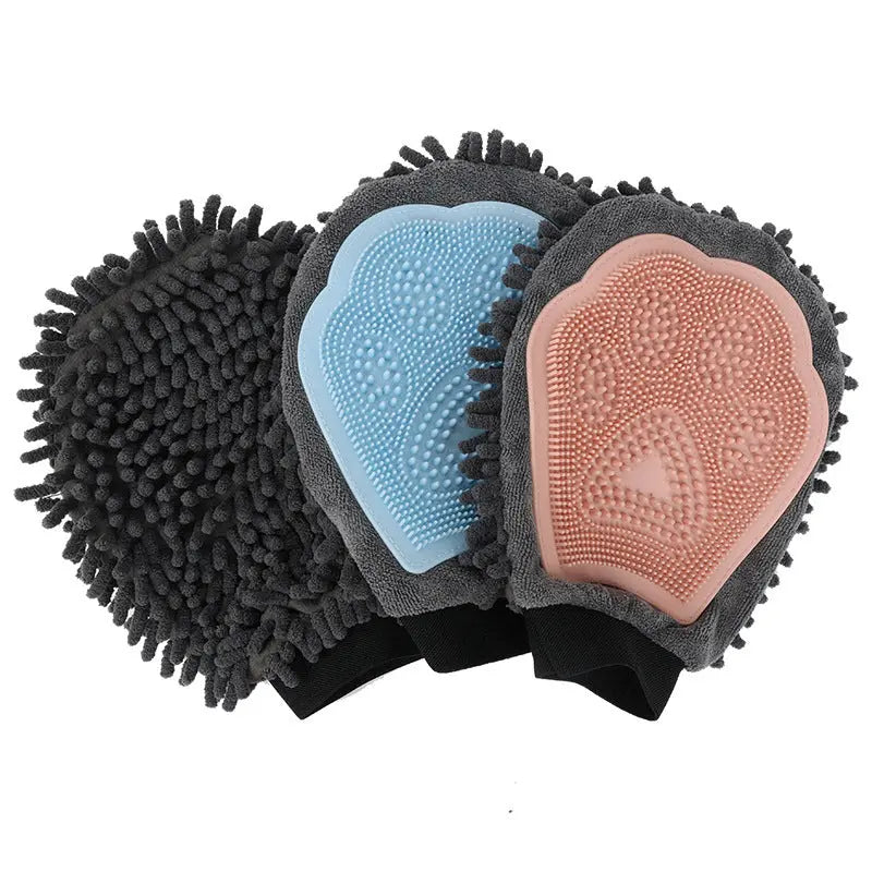 2-in-1 Pet Grooming Gloves KuroshiroOnline